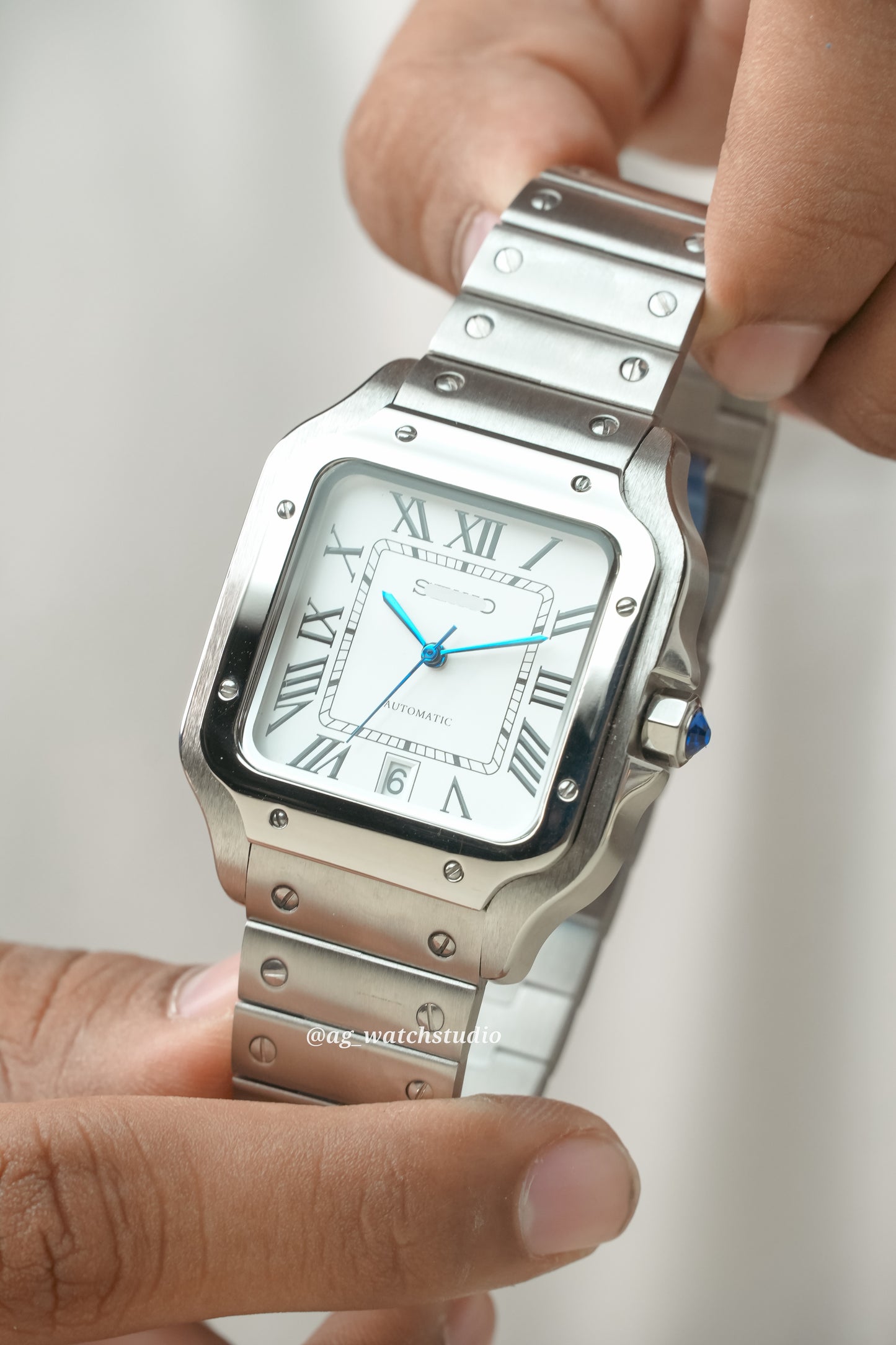 Seiko Mod Santos (White) (Date @ 6)