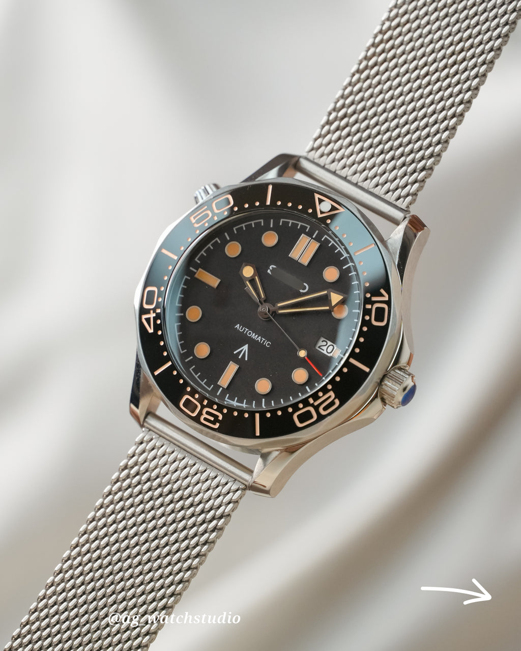 Seiko Mod Seamaster NTTD James Bond Version with NH35 Movement