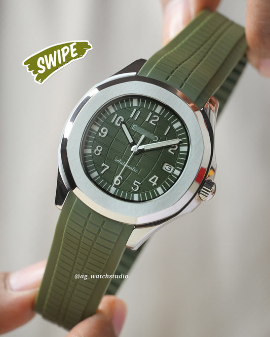 Seiko Mod Aquanaut with NH35 Movement (Olive Green)