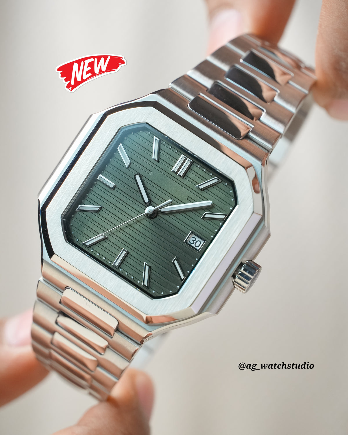 Seiko Mod Cubitus with NH35 Movement (Mint Green)