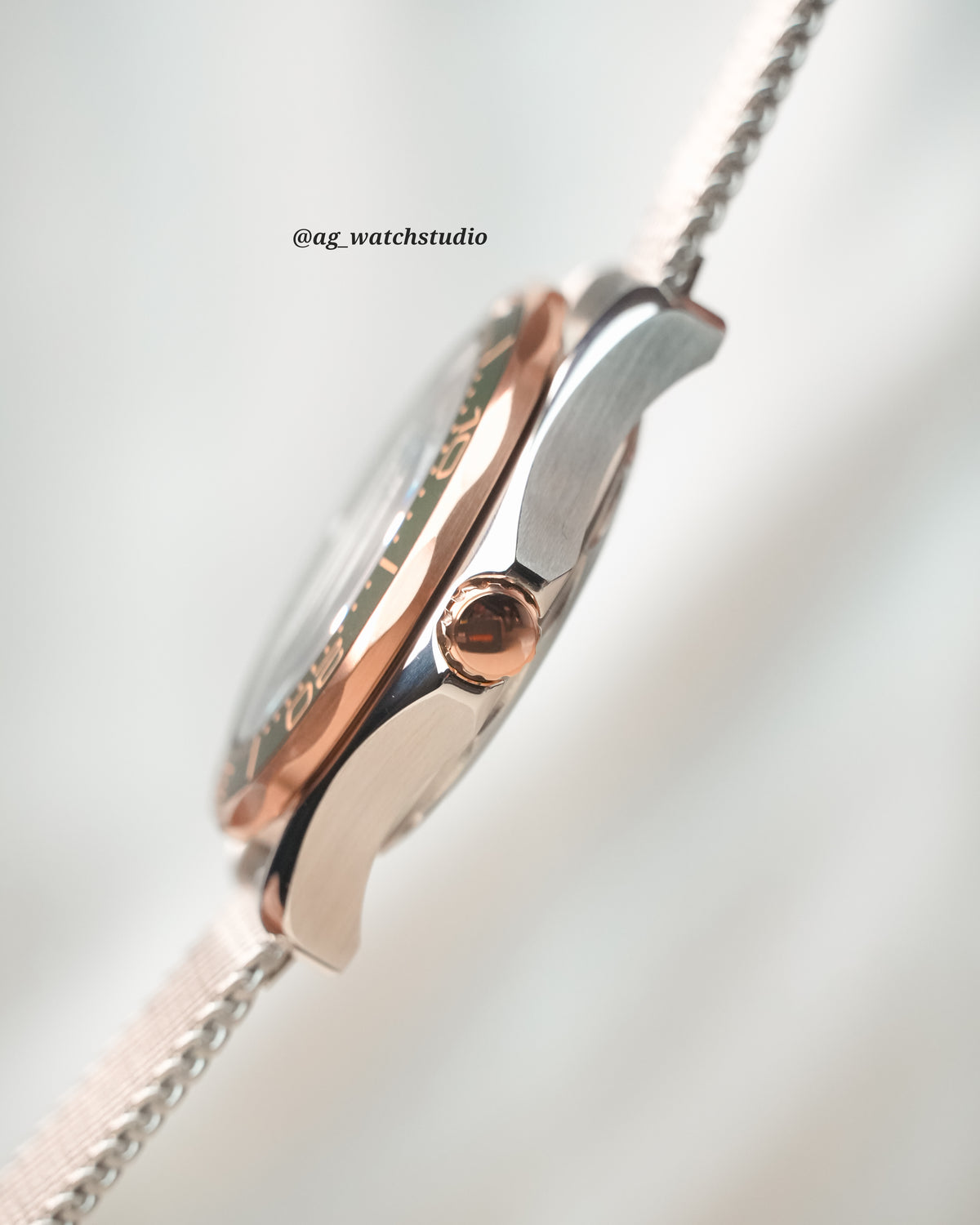 Seamaster Seiko Mod in RoseGold/ Green.