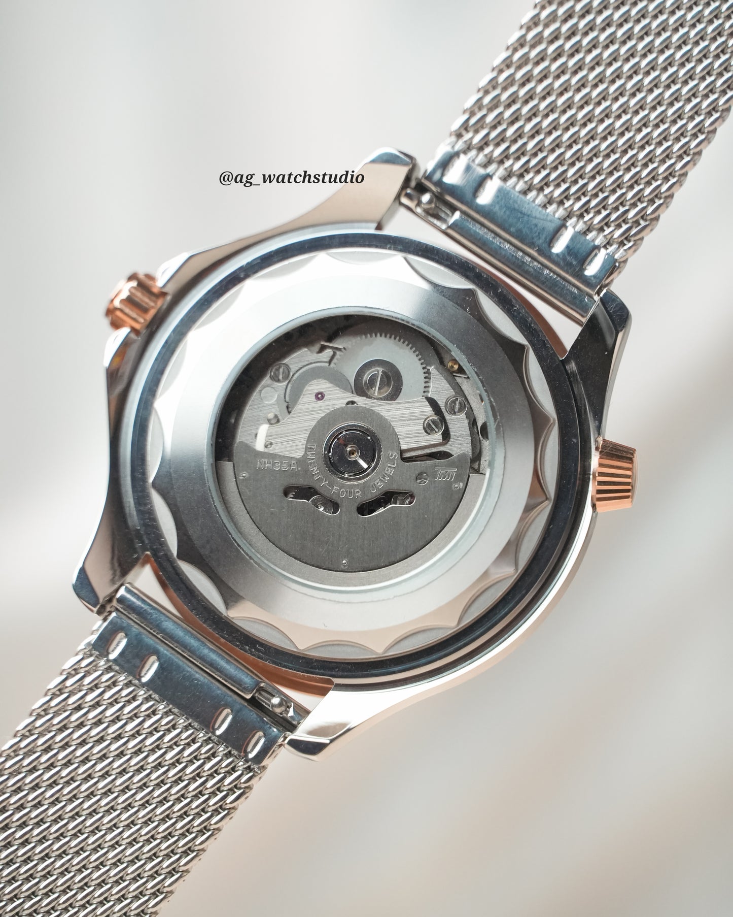 Seamaster Seiko Mod in RoseGold/ Green.