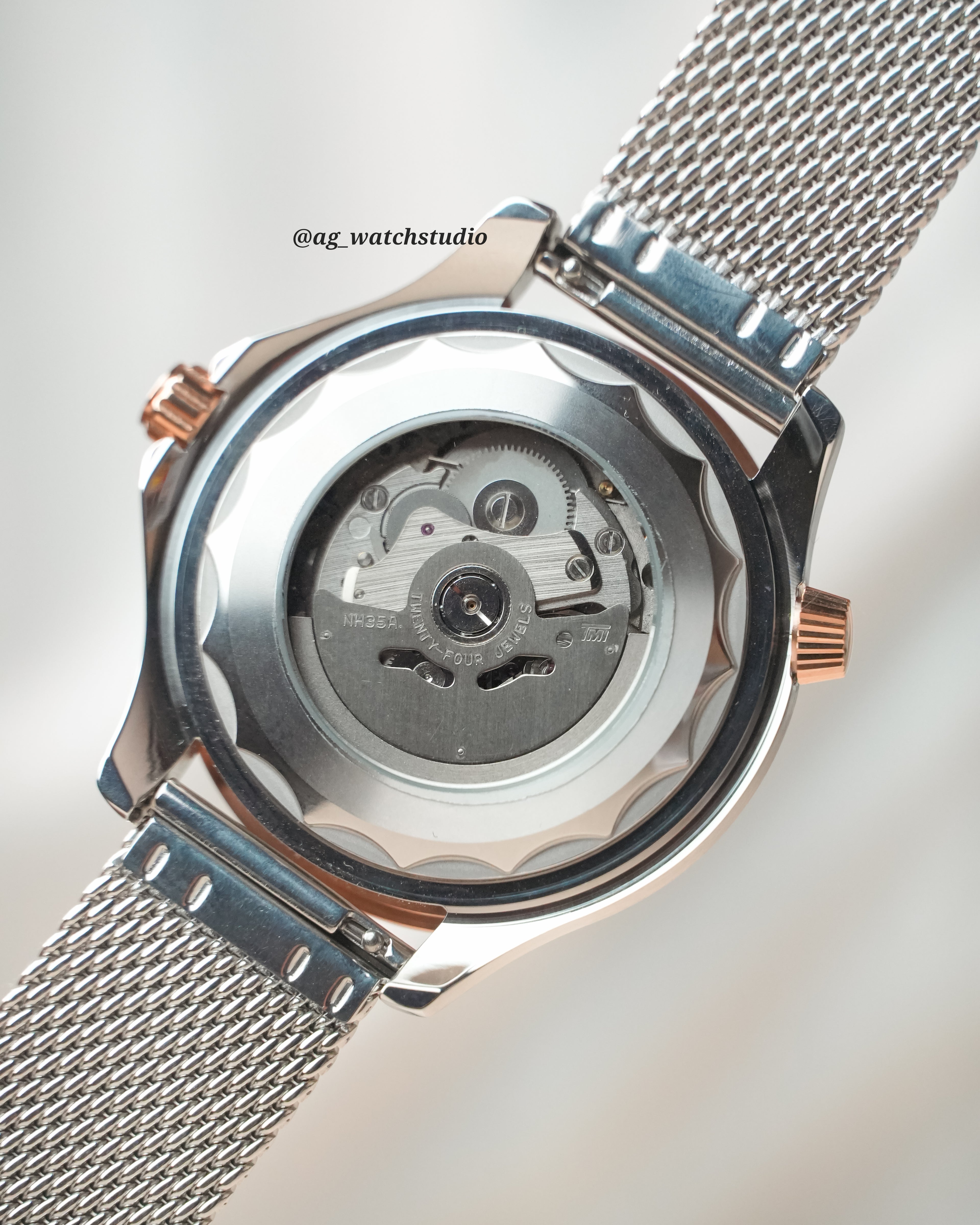 Seamaster Seiko Mod in RoseGold/ Green.