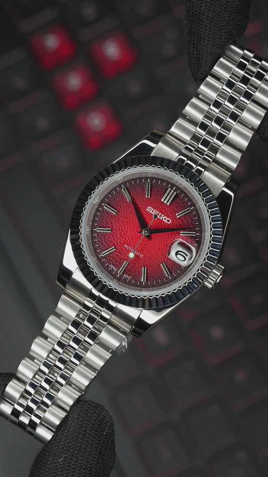 Seiko Mod Datejust Red Texture
