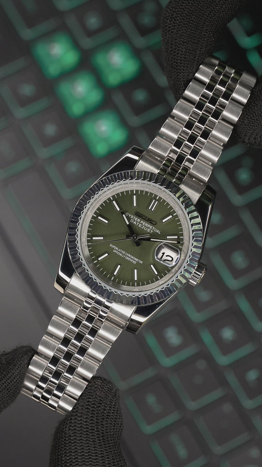 Seiko Mod Datejust Olive