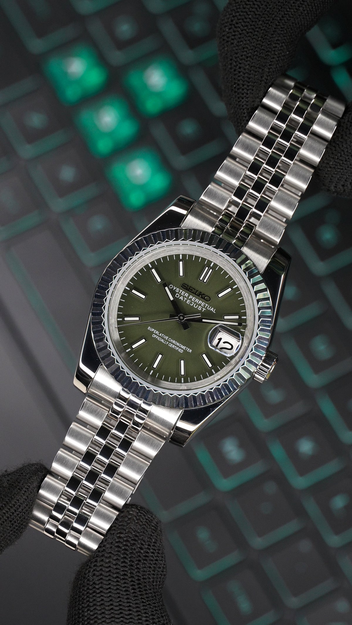 Seiko Mod Datejust Olive